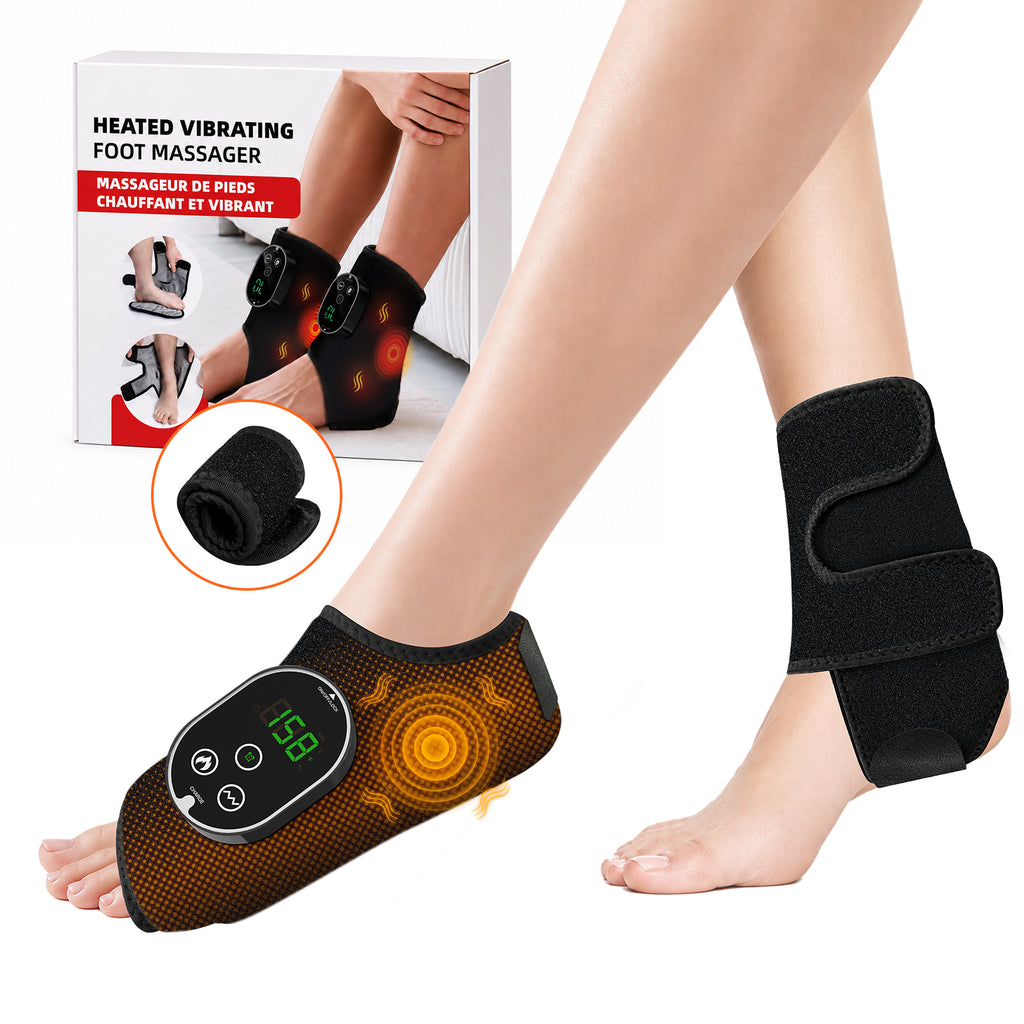 Cordless Ankle Massager for Neuropathy with 6 Heat and 3 Vibration